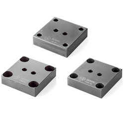 Plaques de retenue pour ressort à gaz / orientation verticale / fixation en bas