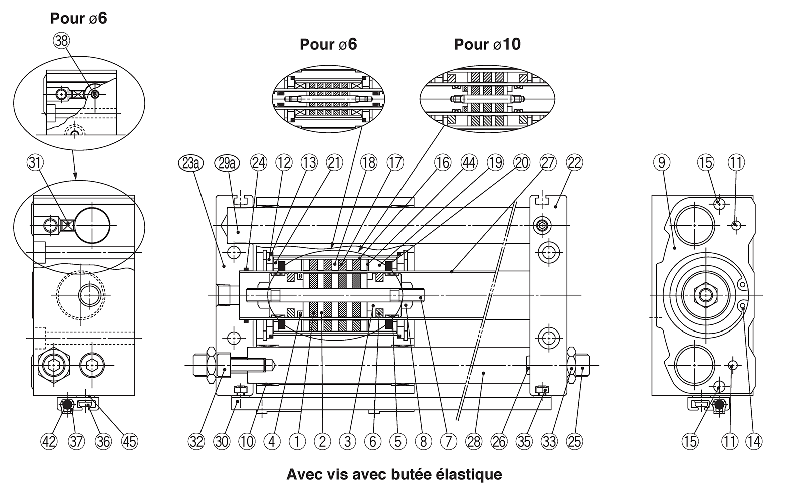Graphique de configuration CYS1 / type à tuyauterie bilatérale